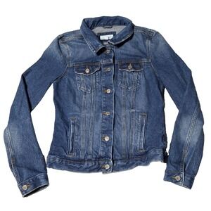 LOFT Women Size XS Blue‎ Stretch Denim Trucker Jean Jacket